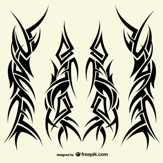 626x626 Tattoos Tribal Designs Collection Vector Free Download