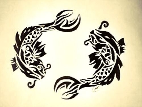 500x375 Tribal Koi Carp Tattoo Tattoos Tribal Koi Fish Tattoos