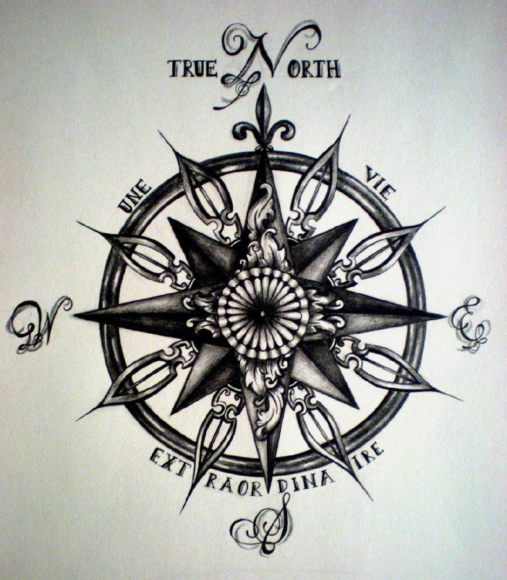 1024x1173 Compass Tattoos