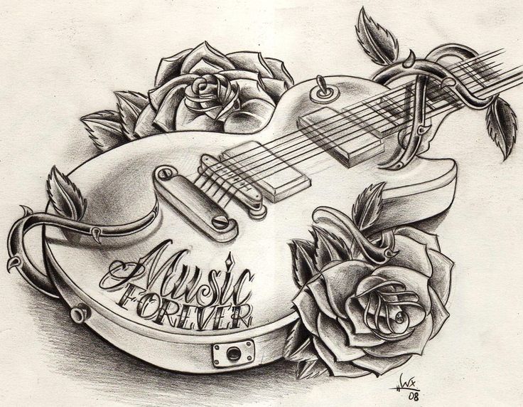 736x572 Guitar Tattoo Drawing Tattoos Guitar Drawing