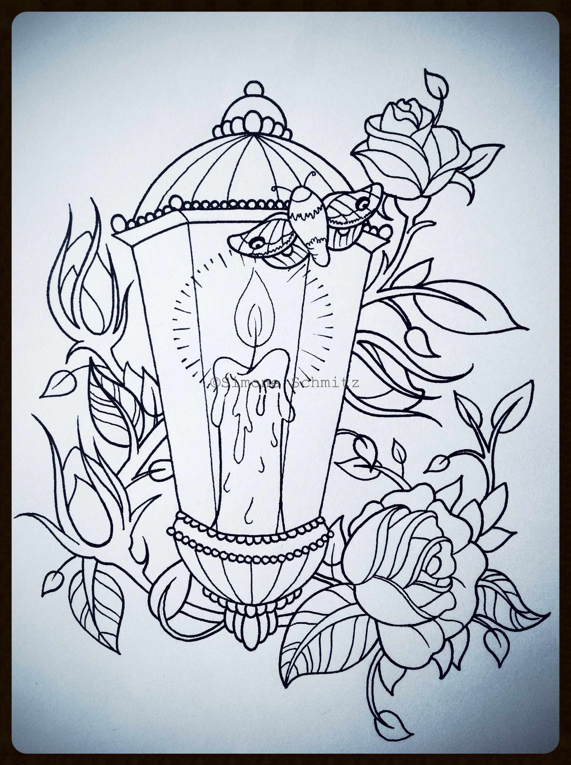 1932x2587 Pin Top Candle Lantern Tattoo Drawings Images