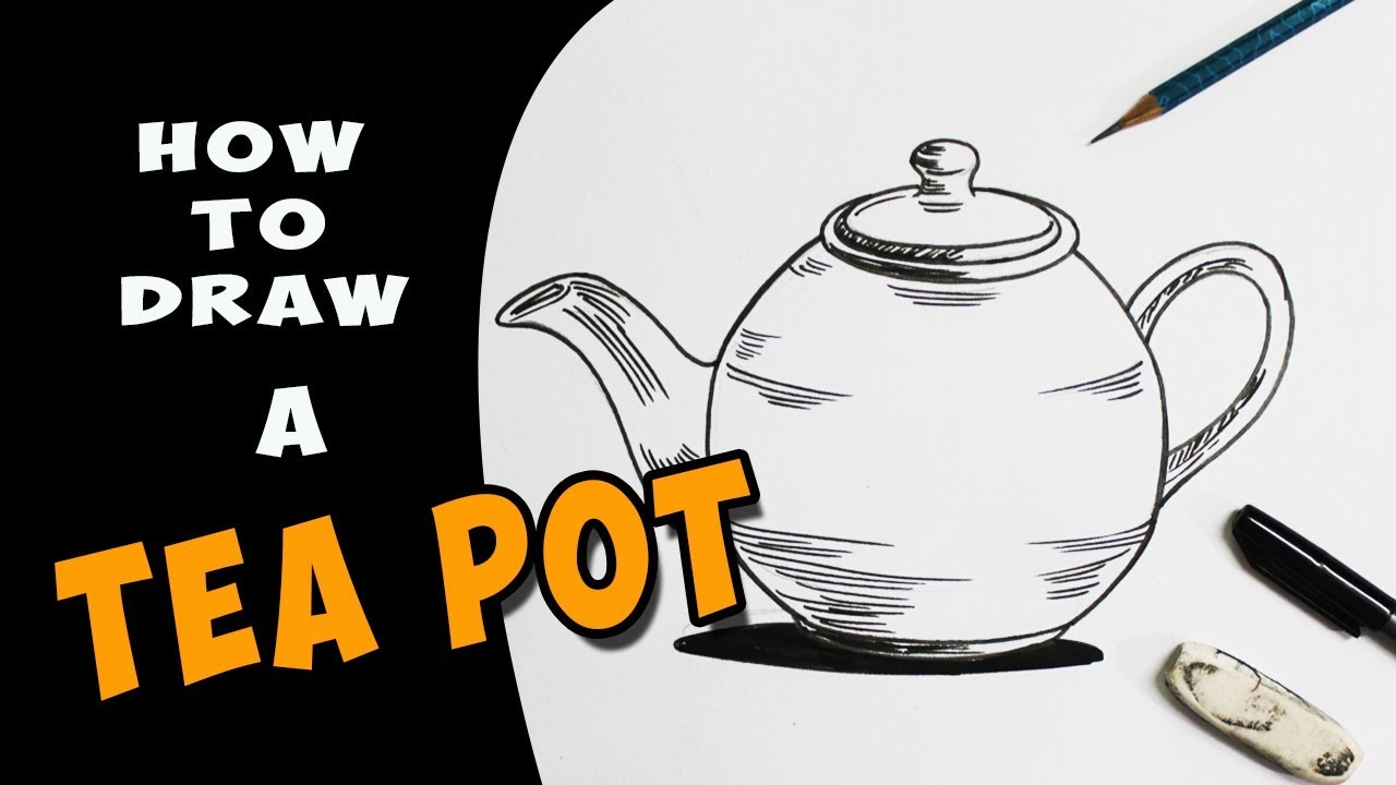 1280x720 How To Draw A Tea Pot Drawing For Kids