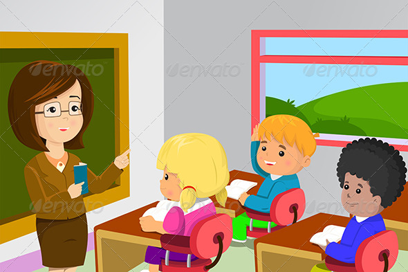 590x393 Teacher And Students In Classroom By Artisticco Graphicriver