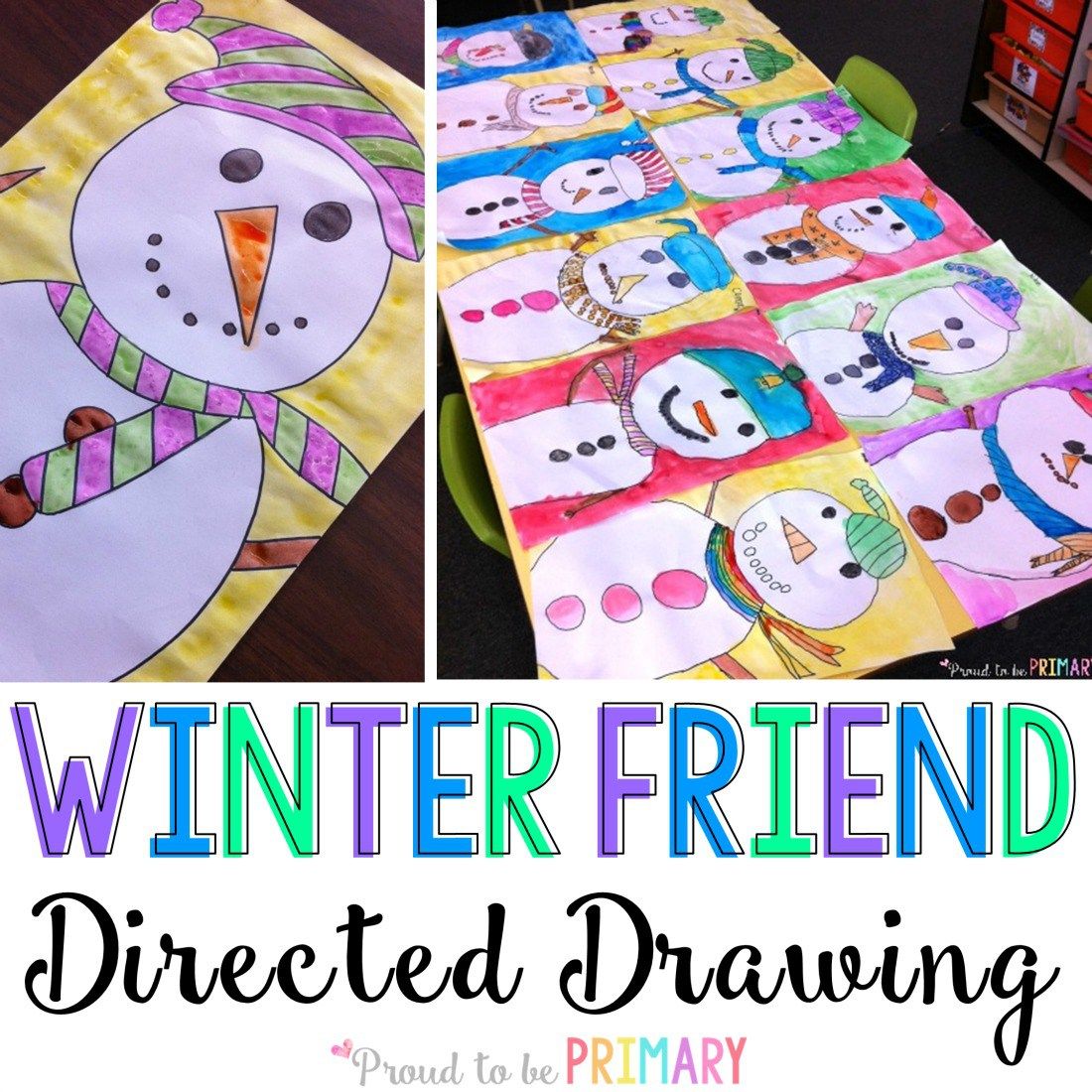 1100x1100 Winter Friend Snowman Directed Drawing Art Activities, Drawing
