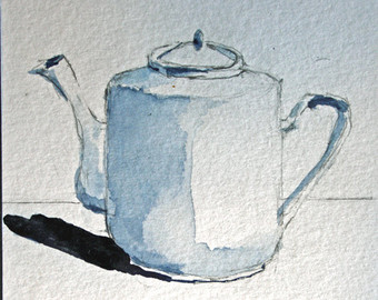 340x270 Teapot Drawing Etsy