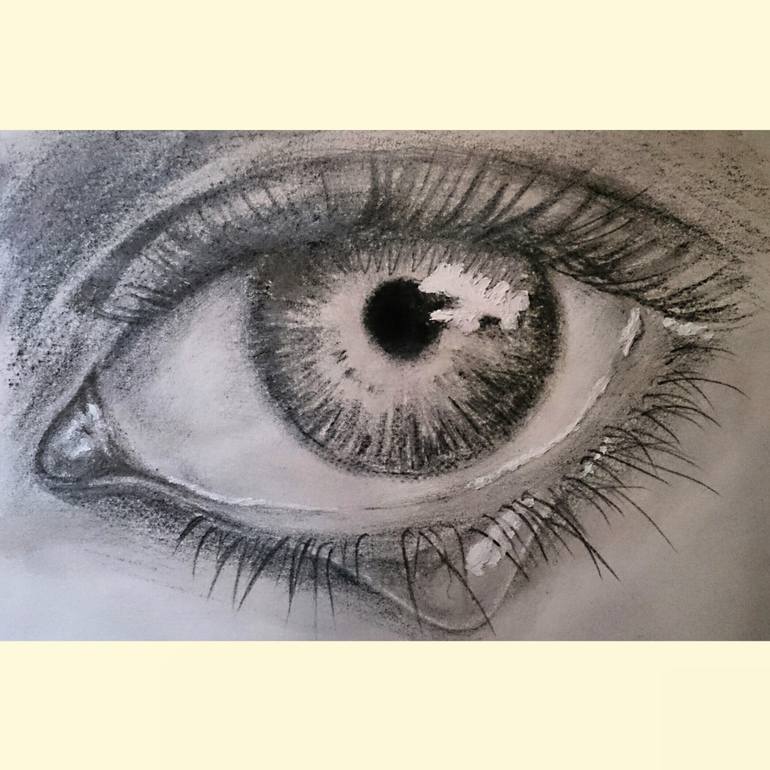 770x770 Saatchi Art Tear Drawing By Unwana Ubeng