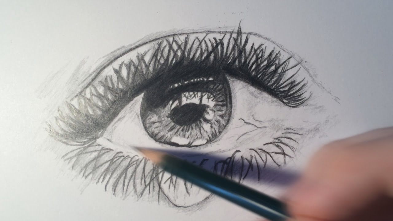 1280x720 How To Draw A Realistic Eye Crying (Time Lapse)