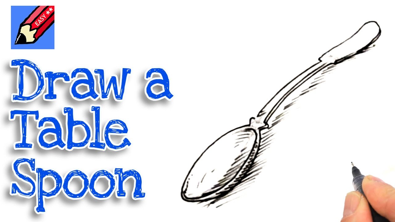 1280x720 Learn How To Draw A Spoon Real Easy For Kids And Beginners