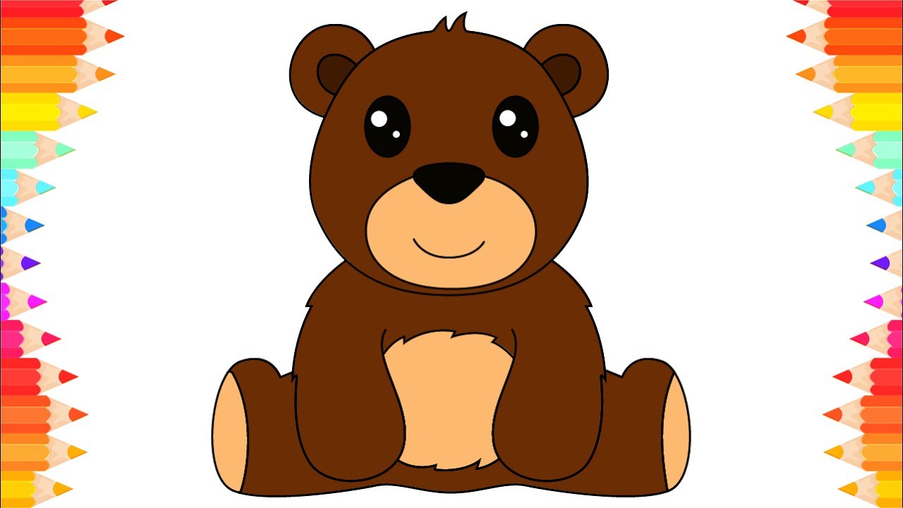 1280x720 How To Draw Teddy Bear For Kids. Diy Coloring Pages.art For Kids