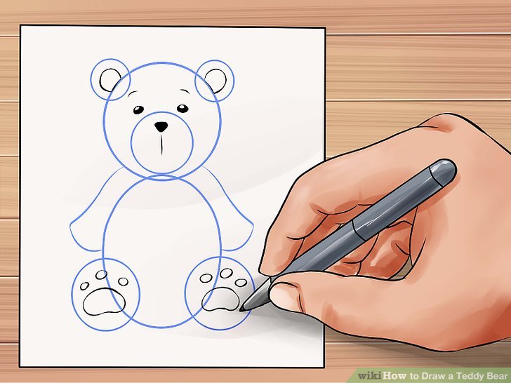 728x546 4 Easy Ways To Draw A Teddy Bear (With Pictures)