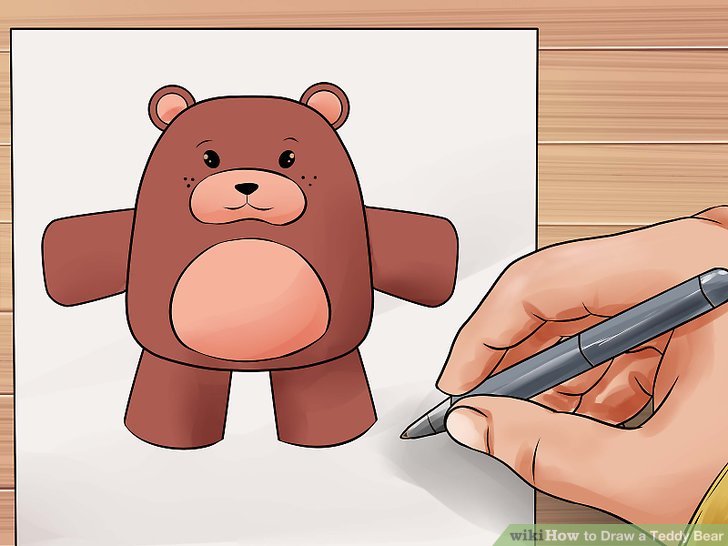 728x546 4 Easy Ways To Draw A Teddy Bear (With Pictures)