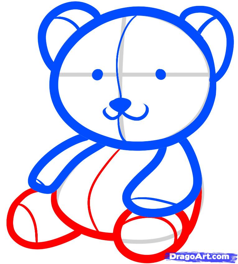 765x847 How To Draw A Teddy Bear For Kids Draw Animals