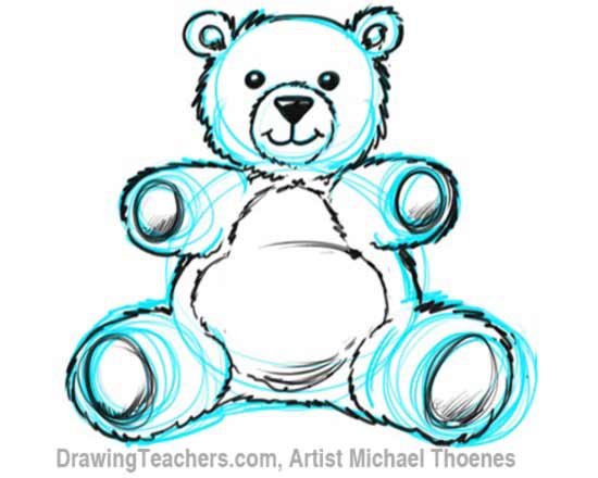 550x440 How To Draw A Teddy Bear