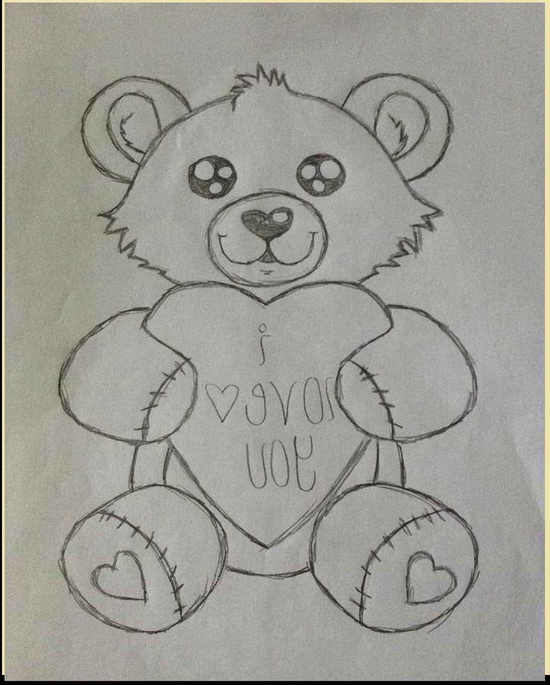 1096x1363 Teddy Bear Pencil Painting Teddy Bear Pencil Drawings Drawing