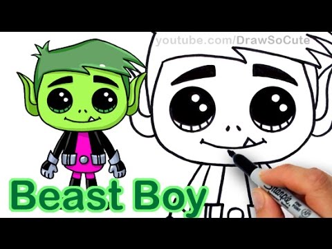 480x360 How To Draw Beast Boy From Teen Titans Go Cute Step By Step