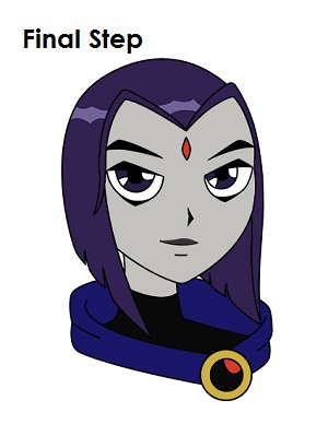300x388 How To Draw Raven (Teen Titans)
