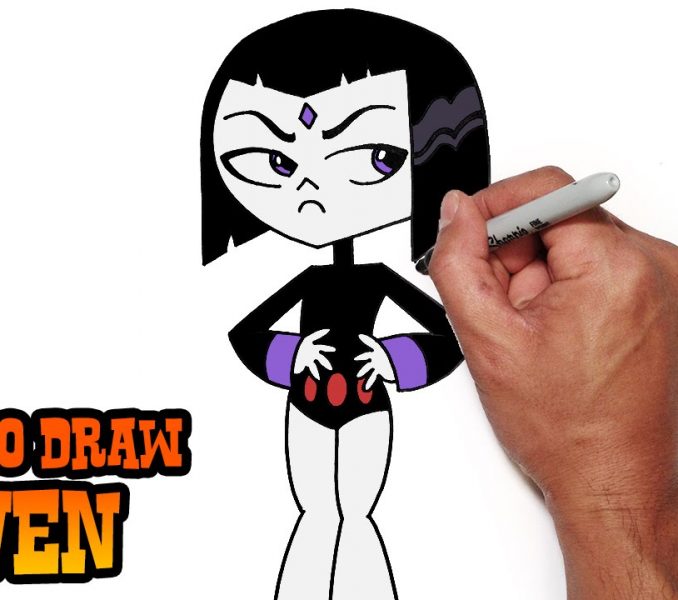 678x600 How To Draw Raven From Teen Titans Go Kids Coloring
