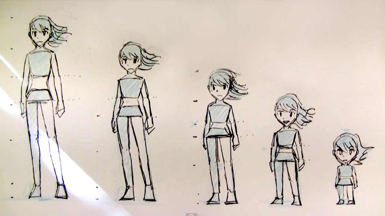 1280x720 How To Draw Female Body Proportions Teenager To Kid, Manga Style