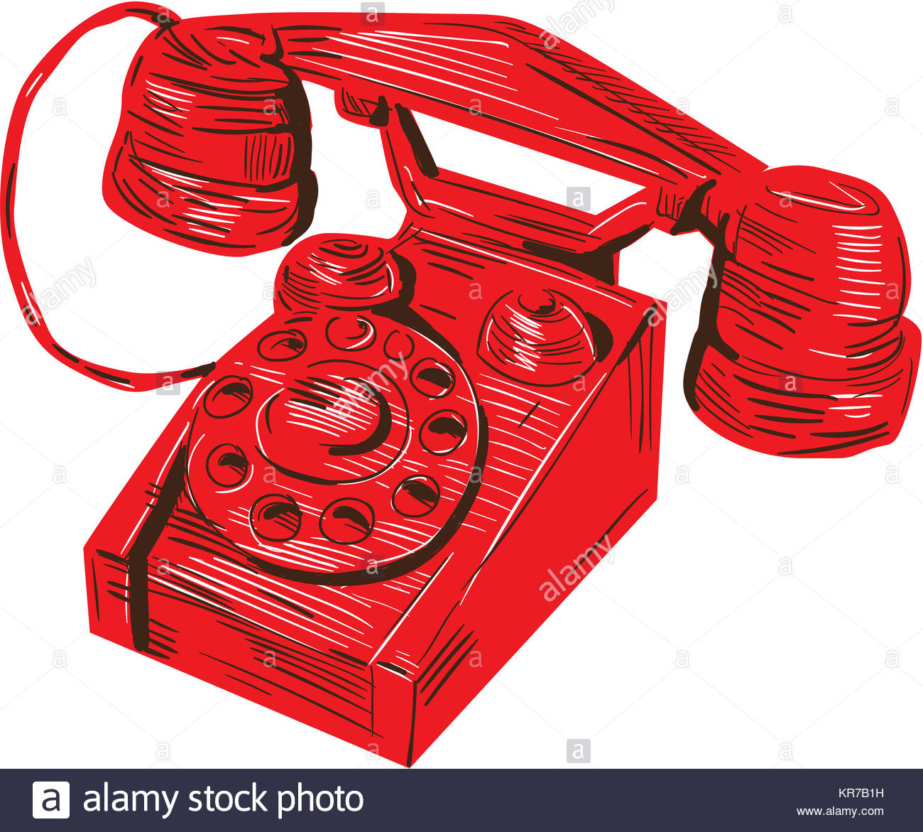 1300x1171 Telephone Vintage Drawing Stock Photo, Royalty Free Image