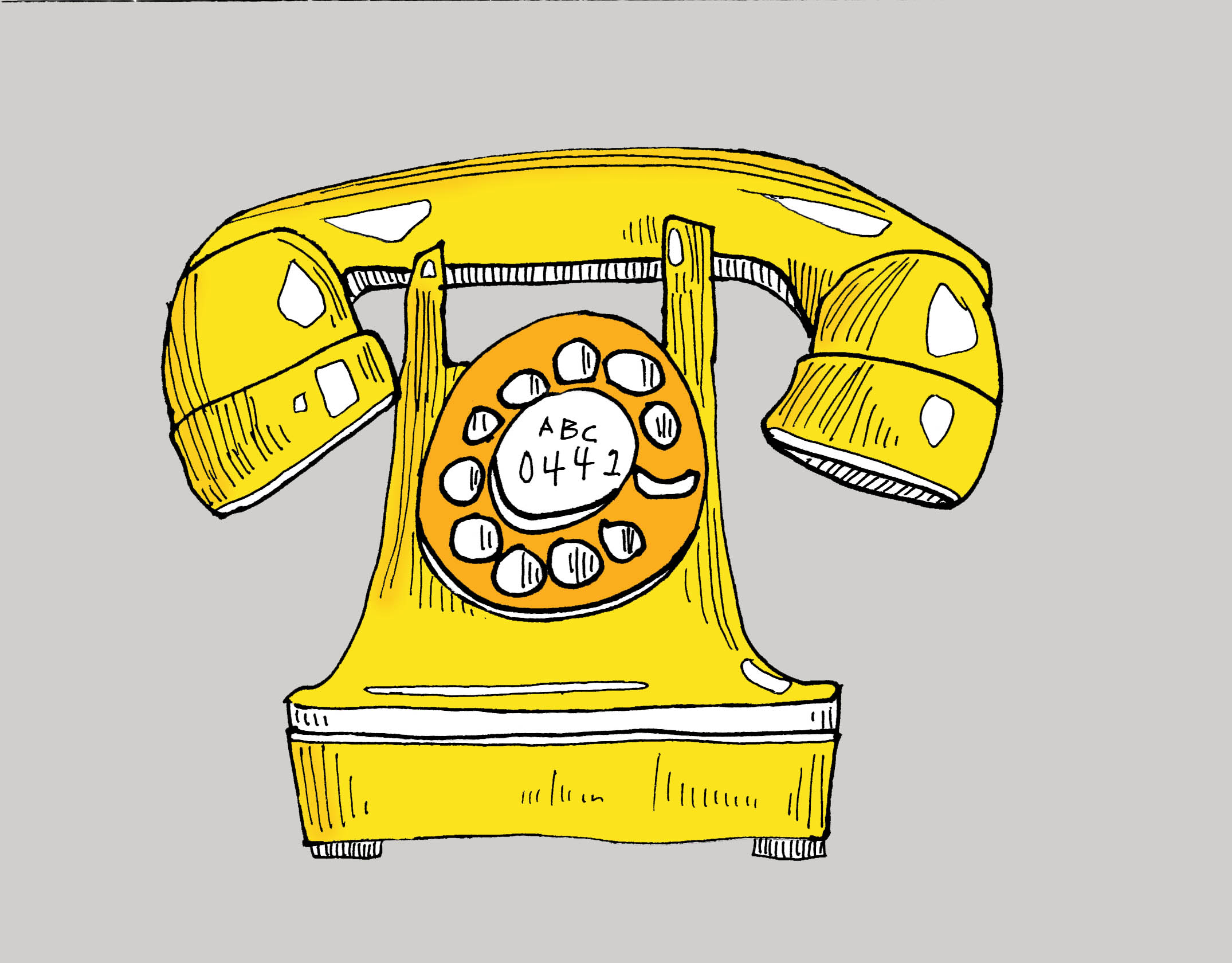 2150x1680 Art Every Day Number 8 Drawing Telephone 1937 Yellow