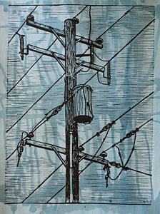 224x300 Telephone Pole Drawings Fine Art America