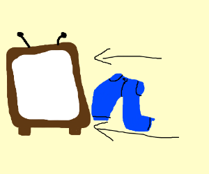 300x250 Pants Walking Into Television