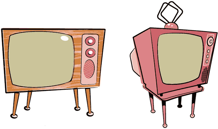 700x417 Retro Style Tv Sets Vector Drawing Of Funky Old Tv Sets Nick