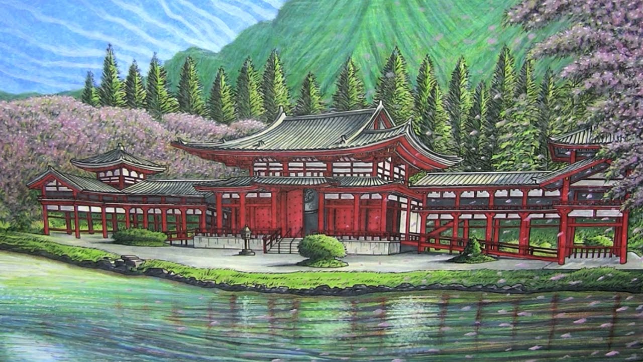 1280x721 Temple Time Lapse Drawing