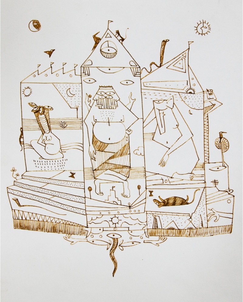 800x995 Temple By Artist Darshan Mahajan Penampink Drawings On Paper