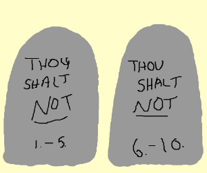 300x250 The Two Tablets Of The Ten Commandments (Drawing By Errorless)