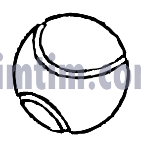 285x294 Free Drawing Of A Tennis Ball Bw From The Category Sports