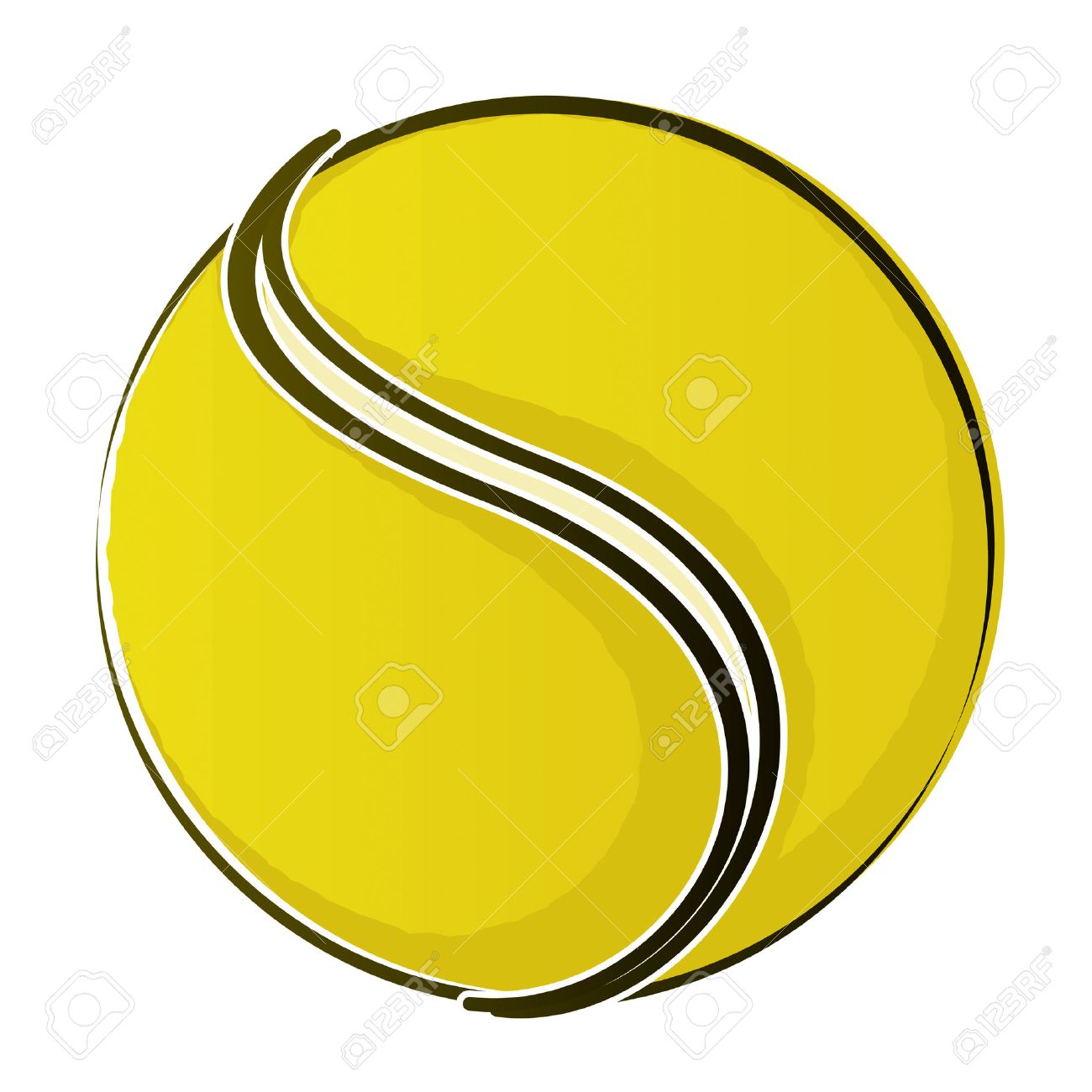 1300x1300 Tennis Ball 2 Drawing Royalty Free Cliparts, Vectors, And Stock