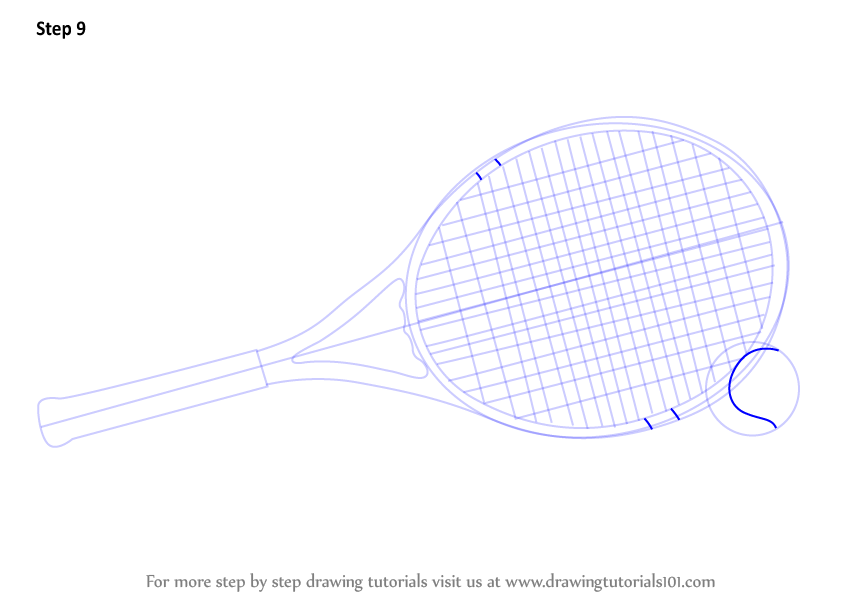 844x598 Learn How To Draw Tennis Racket And Ball (Other Sports) Step By