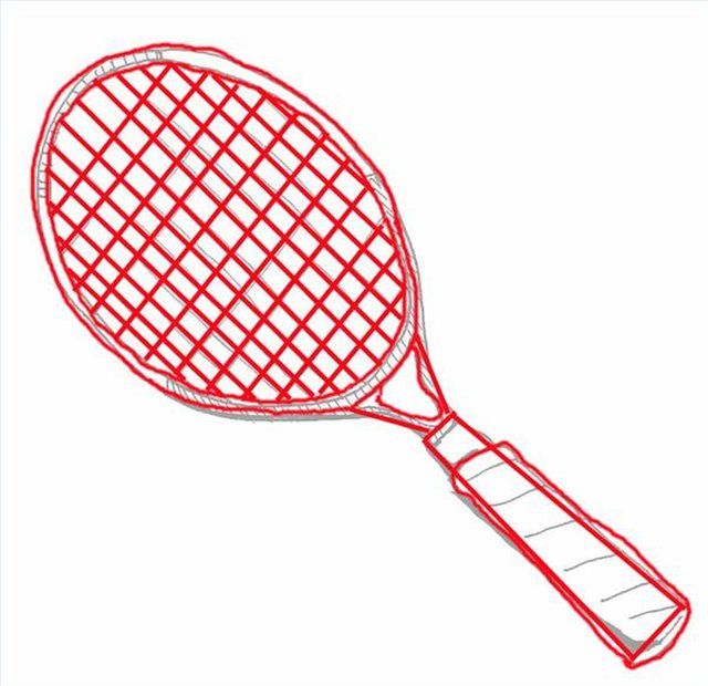 640x620 How To Draw A Tennis Racquet