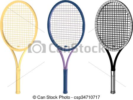 450x340 Tennis Racquet Vector Clip Art