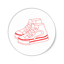 260x260 Tennis Shoes Stickers Zazzle