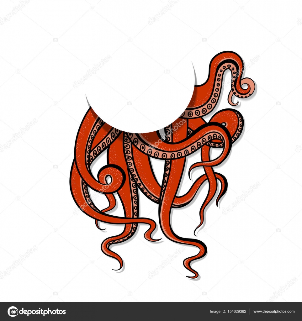 963x1024 Vector Illustration Art Red Tentacles Of The Monster Octopus