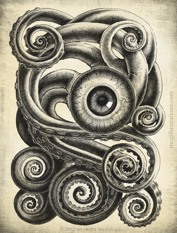 608x800 Tentacles Silhouette