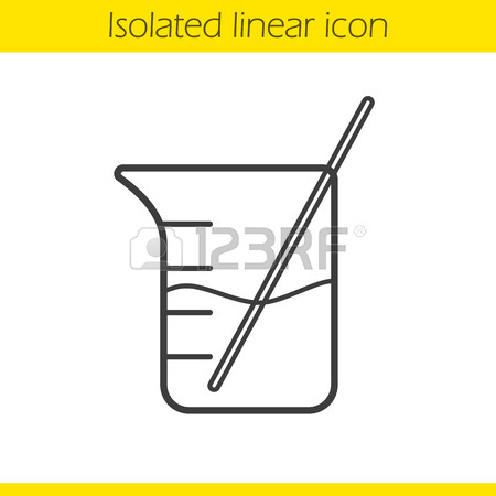 450x450 Test Tubes Rack Linear Icon. Thin Line Illustration. Contour