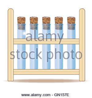 300x320 Drawing Test Tube Rack Laboratory Chemistry Equipment Stock Vector