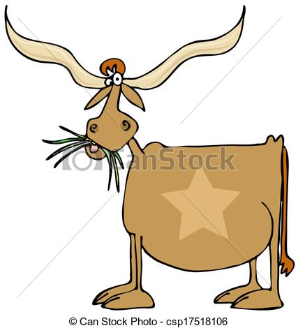 427x470 Texas Longhorn. This Illustration Depicts A Cow With Giant
