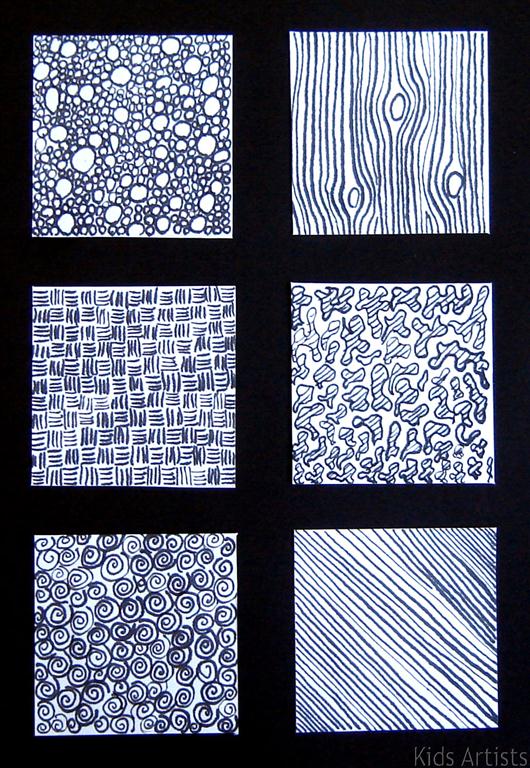 530x768 Kids Artists Exercise In Drawing Texture