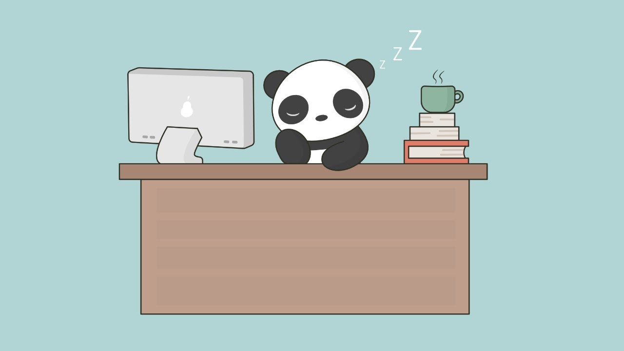 1280x720 Tgif Cute Sleepy Panda Speed Drawing With Cool Music
