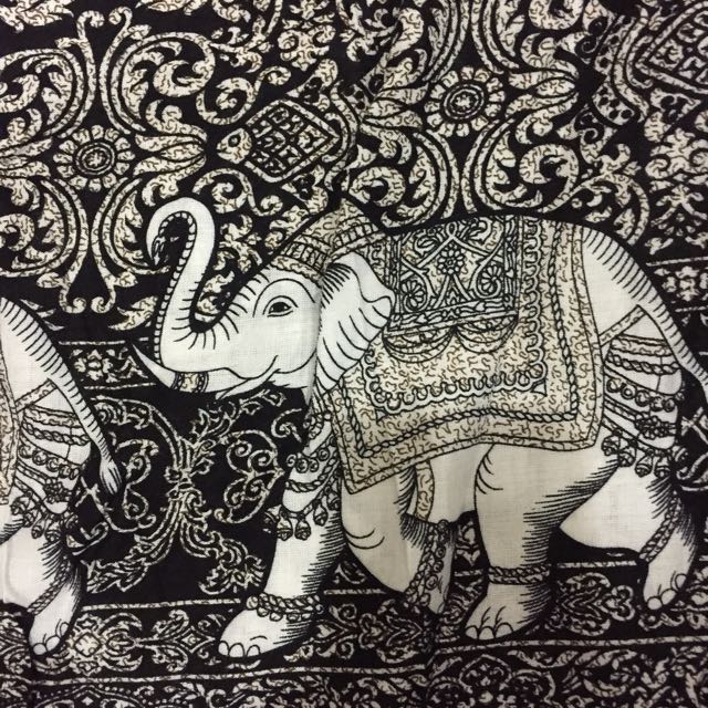 640x640 Black And White Thai Elephant Pants, Women's Fashion, Clothes