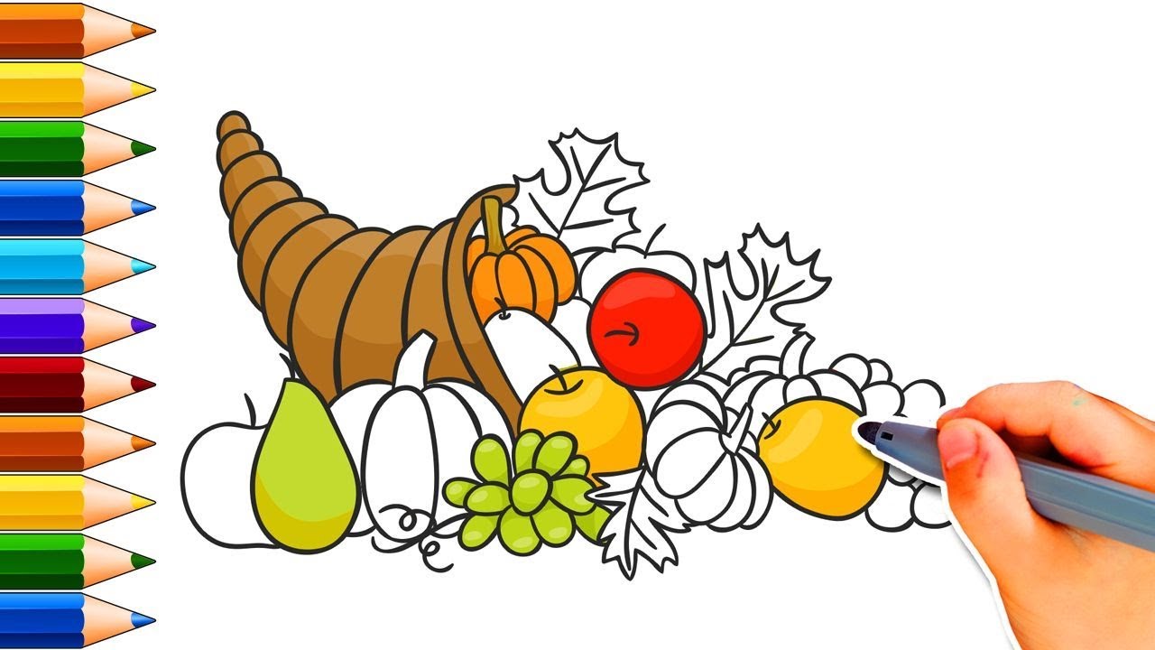 1280x720 How To Draw A Cornucopia