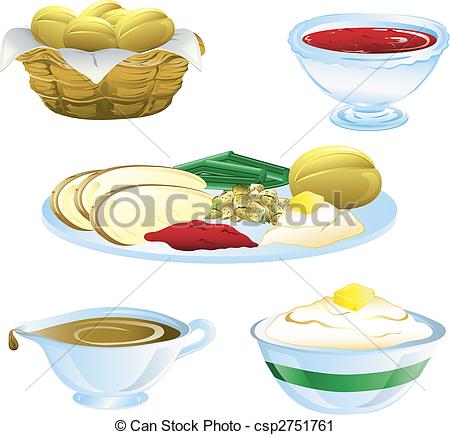 450x435 Thanksgiving Dinner Icons. Illustrations Of Different Clipart