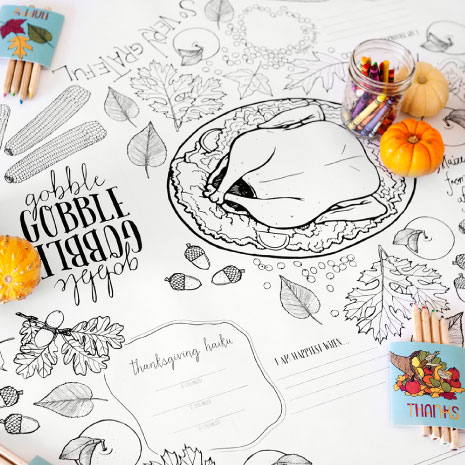 465x465 Caravan Printables For Thanksgiving. Include Posters And Placemats