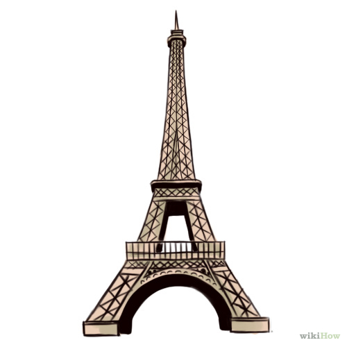 500x500 Draw The Eiffel Tower Tower, Draw And Sketch Painting