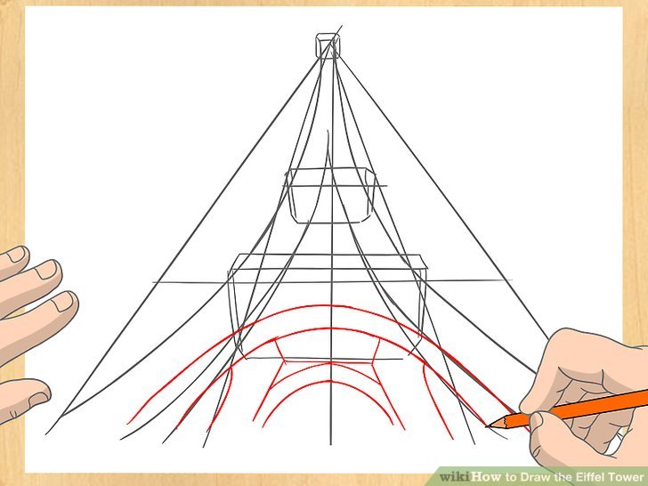 728x546 How To Draw The Eiffel Tower 14 Steps (With Pictures)