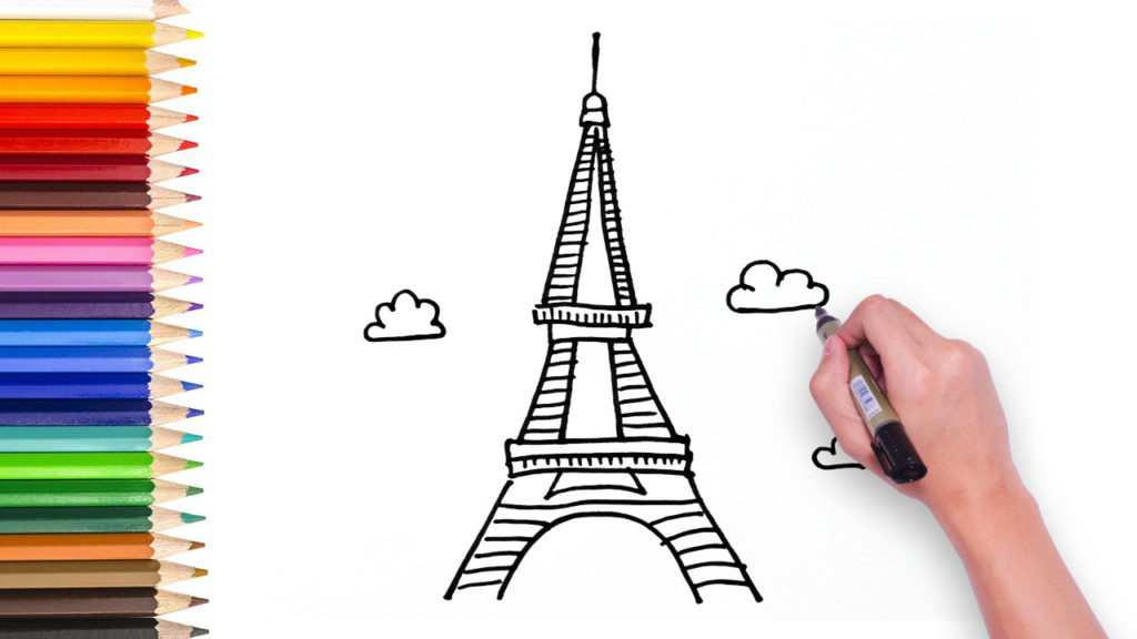 1024x576 Video] Learn How To Draw Eiffel Tower